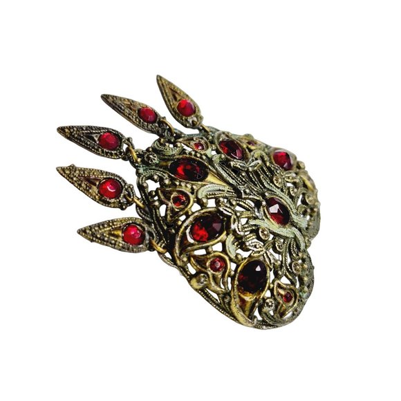 Vintage Heart Dangle Brooch (A913) - Picture 2 of 4